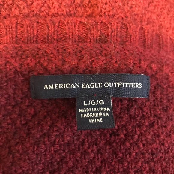 American Eagle Maroon Comfy Sweater - Picture 7 of 7
